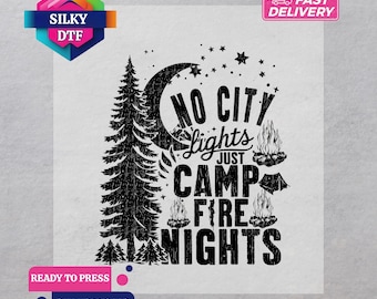 Camping DTF Transfer, Camper Iron-On, Adventure Tshirt Transfer, Nature Lover Print