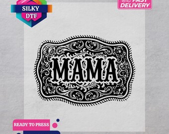 Western Mama DTF Transfer, Southern Iron-On Decal, Ready for Press, Country Mom Print