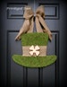 St. Patricks Day Wreath.  St. Pattys Wreath.  Irish Wreath.  Moss Covered Leprechaun Hat. 