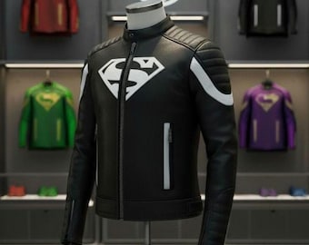 Genuine Leather Superman Motorcycle Jacket | DC Comics Fan Gift
