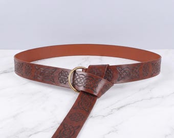 Celtic Knot Faux Leather Belt | Viking Ring Style Costume Accessory