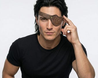 Faux Leather Eyepatch Cosplay Accessory | Eye Patch with Strap | Costume Eyewear