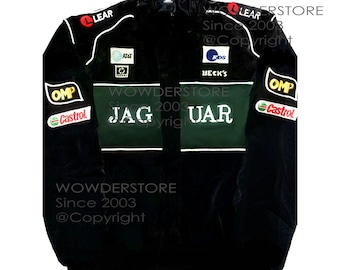 Vintage Jaguar Racing F1 Jacket, Green Black Motorsport Bomber