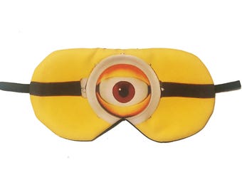 Minions masque de sommeil les yeux bandés dormir sieste yeux masque de sommeil bandeaux nuit voyage spa sain bloc de lumière accessoire accessoires cadeau cadeau