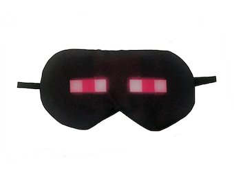 Enderman face sleep eye mask blindfold eyes sleeping slumber blindfolds night travel nap health masks wear accessory set idea gift present