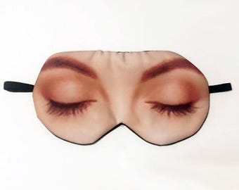 Yeux fermés femme visage masque de sommeil bandeau pour dormir sommeil bandeau nuit voyage sain bloc de lumière idée accessoire cadeau la présenter