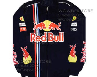 Red Bull. Pit Crew Giacca da corsa Motorsport Autosport Vintage Retro Racer Gear Automobile Car Bomber Top Giacche Cappotto Cappotti Taglia M L XL XXL