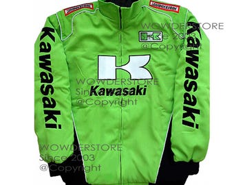 Kawasak1 Pit Crew Racing Jacket Motorcycle MotoGP Motorbike Motorsport Autosport Vintage Apparel Gear Top Jackets Coat Coats Size M L