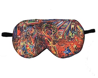 Psychedelic Design Art sleep eye mask blindfold eyes sleeping slumber blindfolds night travel health masks accessory idea gift present