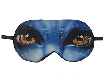 Avatar face sleep eye mask blindfold eyes sleeping slumber blindfolds night travel blindfolded health masks wear set accessory gift present