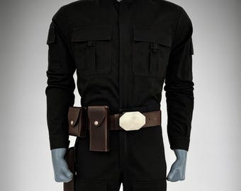 Fallout Vault Suit-cosplay: jumpsuit en leren riem