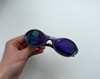 Vintage Oakley Eye Jacket Minute 1.0 Sunglasses – Black & Purple Prizm Polarized Lens