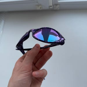 Gafas de sol Oakley x Brain Dead Eye Jacket con lentes polarizadas Prizm Purple: gafas de sol envolventes y aerodinámicas Y2K imagen 4