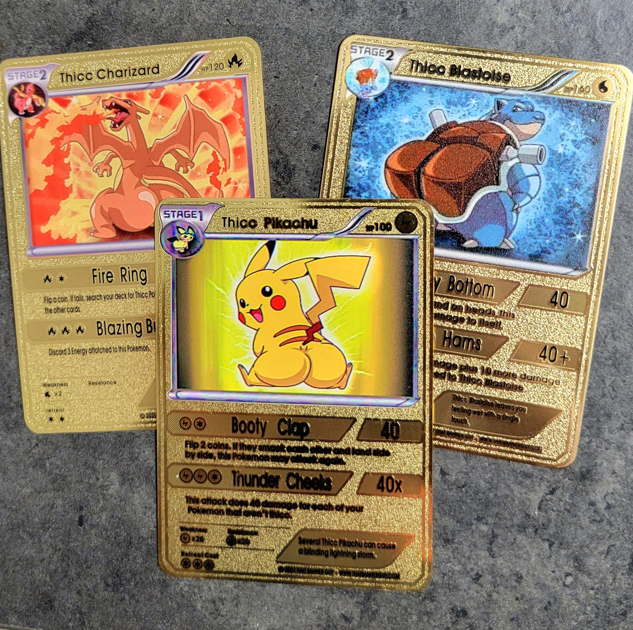 Gold Metal Pokémon Card - 2512HP Collectible Gift - Christmas Pokémon V