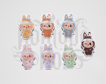 Pegatinas variadas de los monstruos LaBooBoo (inspiradas en Labubu)