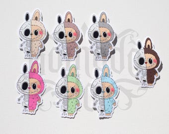 The Monsters LaBuBones Assorted Stickers (Inspiriert von Labubu)