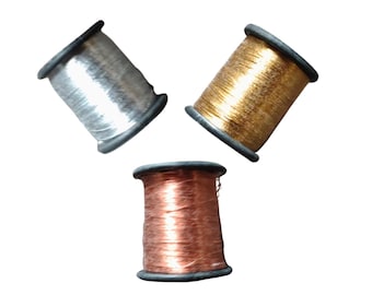 Metallic Faden, Zari Faden, Feine Stickerei Nähen Schmuck machen (0,1 mm)