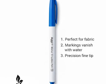 Water Erasable Fabric Pen, Fine Tip Marker for Sewing & Embroidery