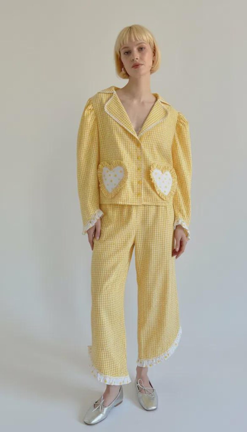 Women’s Pajama Sewing Pattern PDF | Heart Pocket Pajamas | Long Sleeve ...