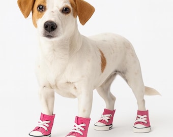 Zapatos de lona para perros pequeños y gatos / Zapatillas antideslizantes para mascotas / Botas para proteger las patas