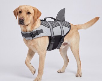Puppy Life Jacket | Adjustable Dog Swim Vest | Dog & Cat Safety Float Coat | Reflective Dog Swimming Vest
