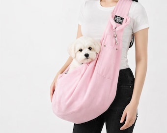 Pet Sling Carrier for Small Dogs and Cats | Soft Breathable Shoulder Bag | Hands Free Puppy Carry Sling