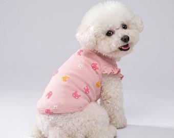 Ruffle Puppy Vest Outfit | Soft Comfy Pet Clothes for Cats & Dogs | Elegant Pet Apparel