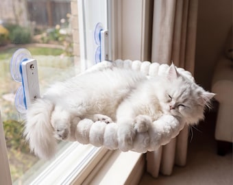 Cat Window Hammock Bed | Puppy Window Hanging Bed | Cozy Cat Lounger Space | Pet Bed Cats