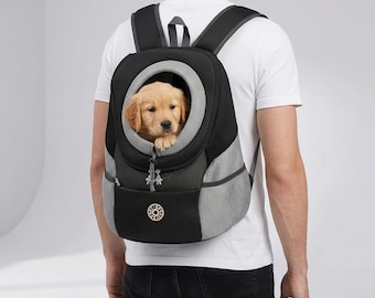 Pet Carrier Breathable Mesh Backpack  | Dog & Cat Travel Bag | Small Dog Backpack Carrier | Puppy Carry Bag | Hands Free Pet Travel Bag