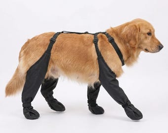 Waterproof Pet Rain Pants with Boots | Dog Outdoor Footwear | Anti-Slip Dog Shoes