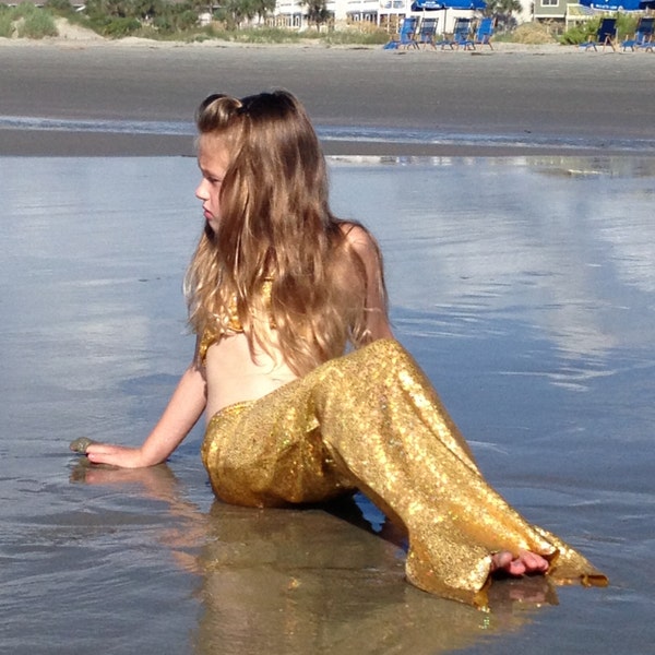 Custom Boutique Mystical Magical Mermaid Tail and Matching Bikini Top