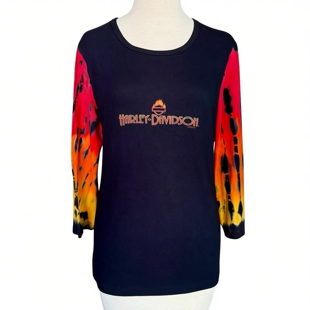 Y2K❤️ Harley-Davidson 希少 タイダイ柄 ロゴ ロンT Tie Dye Harley Davidson Long Sleeve - Etsy