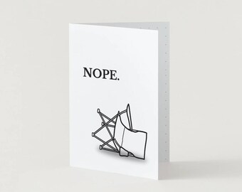 NOPE Card | Funny Support Card for Divorce, Breakup, Cancer, Grief, Friendship & Difficult Days