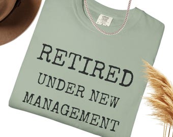 男性用おもしろ退職シャツ、新経営陣の下で退職したTシャツ、退職した夫、父、おじいちゃんへのギフト、夫、父、おじいちゃんへのおもしろ退職ギフト