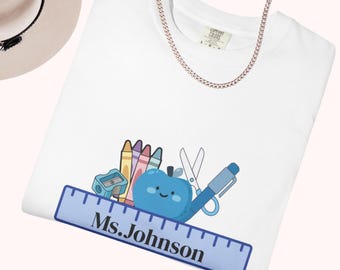 Custom Comfort Colors Teacher Shirt, Personalized Back to School Gift,gift for him