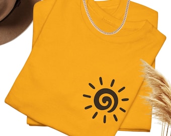 Sun Graphic Tee, Summer Beach Vacation Shirt, Boho Sunshine Apparel