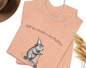 Groundhog Scooter T-Shirt, Funny Animal Sarcastic Tee, Adult Humor Shirt