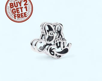 Colgante de Minnie Mouse de Disney para collar y pulsera, oro o plata, regalo de Navidad para ella, hecho a mano, colgante de viaje, joyería para mujer