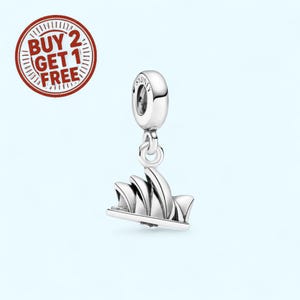 Sydney Opera House-berlock för halsband och armband, guld eller silver, julklapp till henne, handgjort, resehänge, smycken för kvinnor