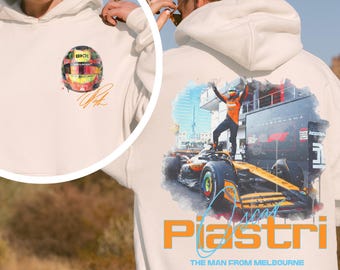 Oscar Piastri Mclaren Hoodie, Vintage F1 Racing Sweatshirt, Retro Formel 1-Grafik-Hoodie, Mann aus Bordeaux, Mclaren F1 Oscar Merch