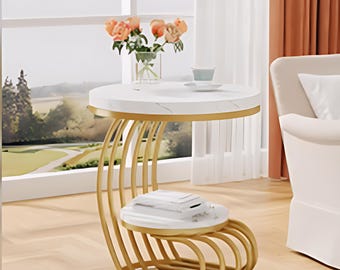 Vintage Ikea ÅNES White Rolling Side Table Designed by Ehlen