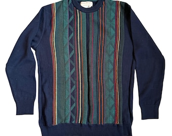 Norm Thompson Vintage Striped Knit Sweater Men's XXL 90s Y2K