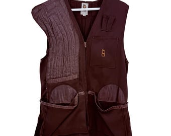 Vintage Bob Allen Sportswear Men's Shooting Vest Padded Shoulder Pockets Size M