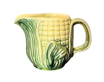 Vintage Pottery Stanford Ware Corn CREAMER 4" tall Farmhouse Cottage Core