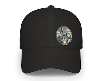 Gorra con ilustración vintage de la Estatua de la Libertad / Gorra de béisbol emblemática de Nueva York