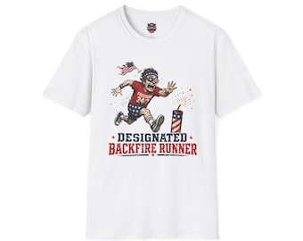 Camiseta "Designated Backfire Runner" / Fuegos artificiales patrióticos del 4 de julio