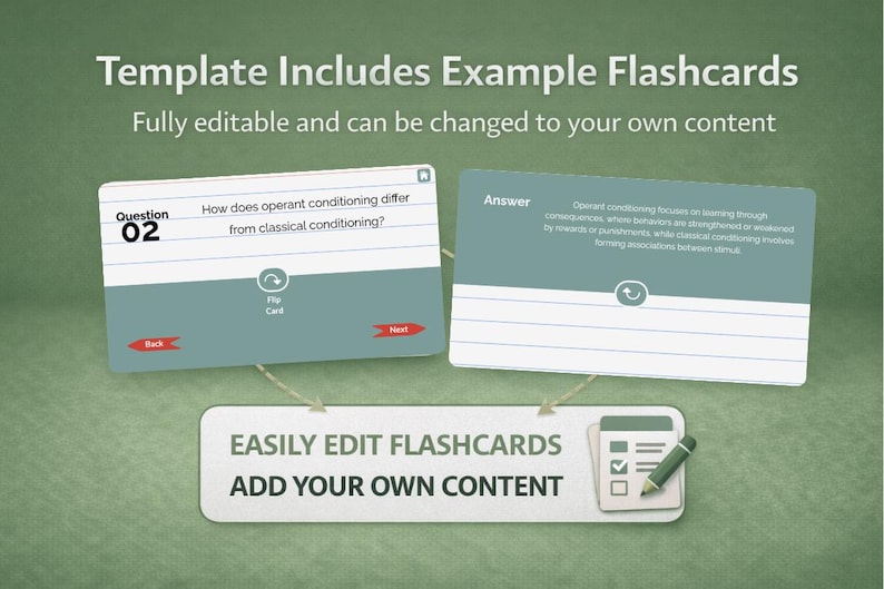 Fill Flashcard Study Group Flashcard Template | Interactive Editable Digital ...