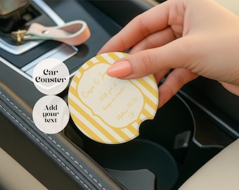 Personalized Soapstone Car Coaster, Coffee Jesus Faith Decor