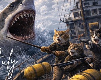 Cats in Movies 2026 Calendar, Funny Pop Culture Cat Wall Calendar, Movie Inspired Cat Art, Gift for Cat Lovers & Film Fans