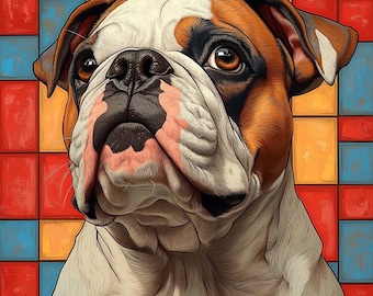 Personalisiertes individuelles buntes Haustier-Porträt, TPAP Pop-Art-Stil Hundekatzen-Wand-Dekor, lebendige digitale Grafik, modernes Haus-Tiergedenkgeschenk